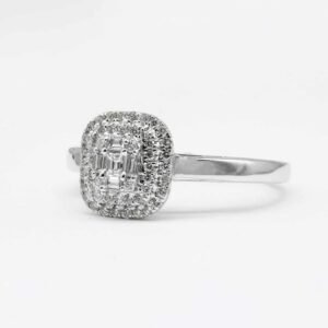 Infinity X.O Diamond Ring in Sterling Silver